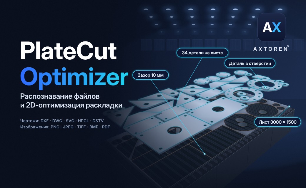 PlateCut Optimizer — распознавание файлов и 2D-оптимизация раскладки